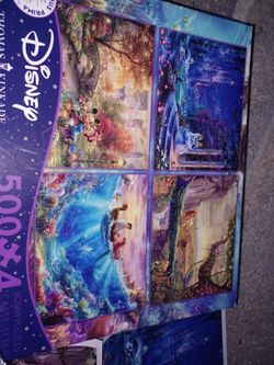 Disney Thomas Kinkade 500-Piece Jigsaw Puzzle Set