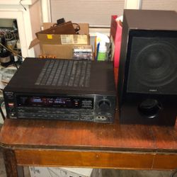 Sony receiver and audio video control center woofer speaker included Works great Model Number STRAv 1070 X
