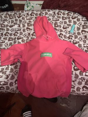 Pink Supreme Hoodie Red Box Logo
