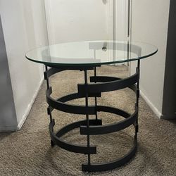 Glass Top Side Table