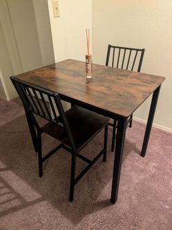 dining table and 2 chairs