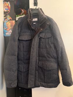 Michael Kors Men's Large Wool Blend Down Field Jacket