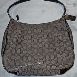Coach black and gray shoulder bag
