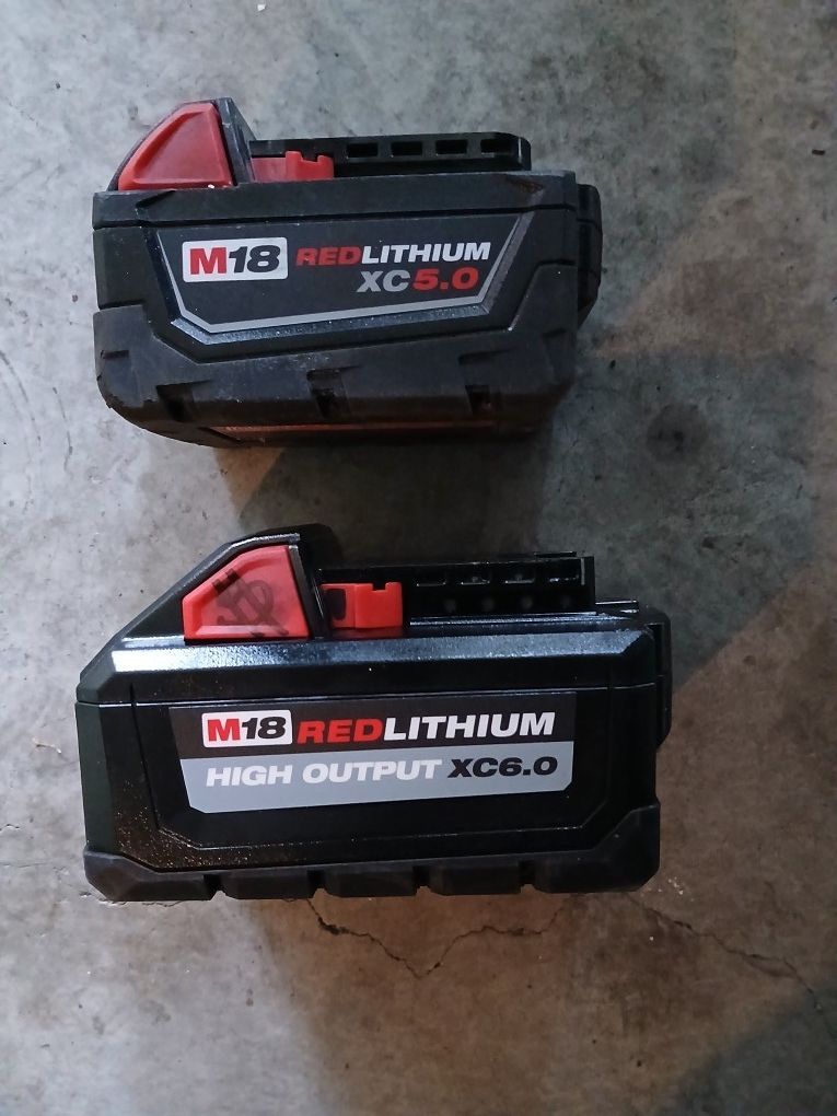 Milwaukee 5.0 And 6.0 Batteries