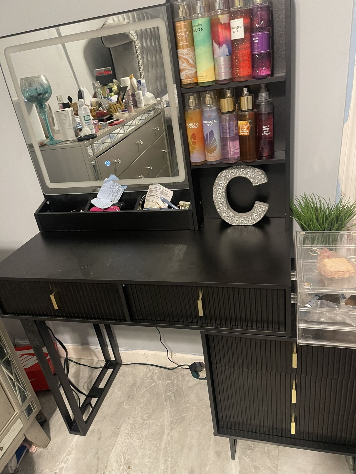 Black Makeup Vanity