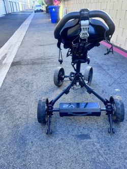 Alphard Club Booster V2 Electric Golf Cart Wheel + Clicgear 3.5 Push Cart