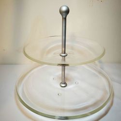 Glass Dessert Or Trinket Stand