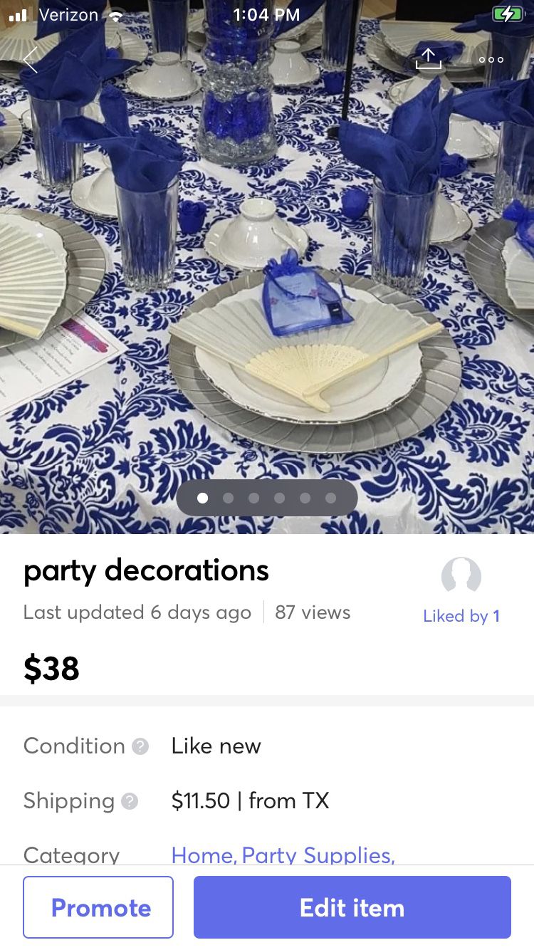 Royal Blue Party Decorations For Head table 