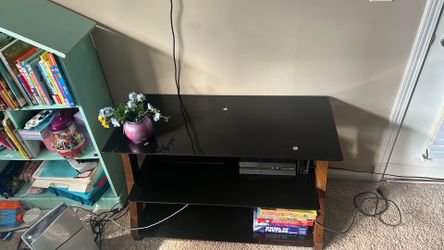 Glass tv stand