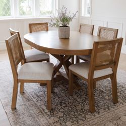 6 Table Solid Wood Dinning Set 