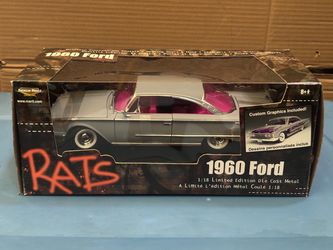 1960 Ford American Muscle RATS Diecast 1:18 Car-Gray/Blue