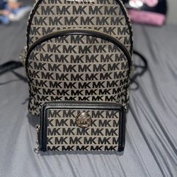 Mk Backpack and Wallet