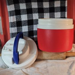 Vintage Igloo Elite 1/2 Gallon Water Cooler Jug Red/White/Blue