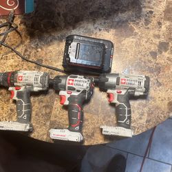 Porter Cable 20v Impact Driver And Drill Set W Battery And Charger