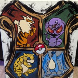 Pokemon Meets Harry Potter Hogwarts Painting 