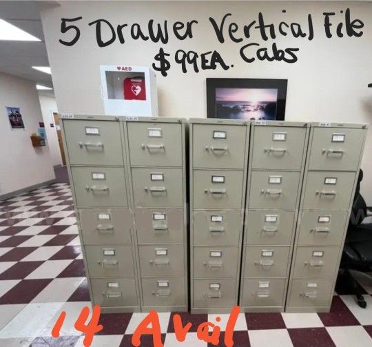 5-DRAWER VERTICAL FILE CABINET