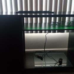 Fish Tank Stand w/ Remote Lights, Storage,USB Outlet 