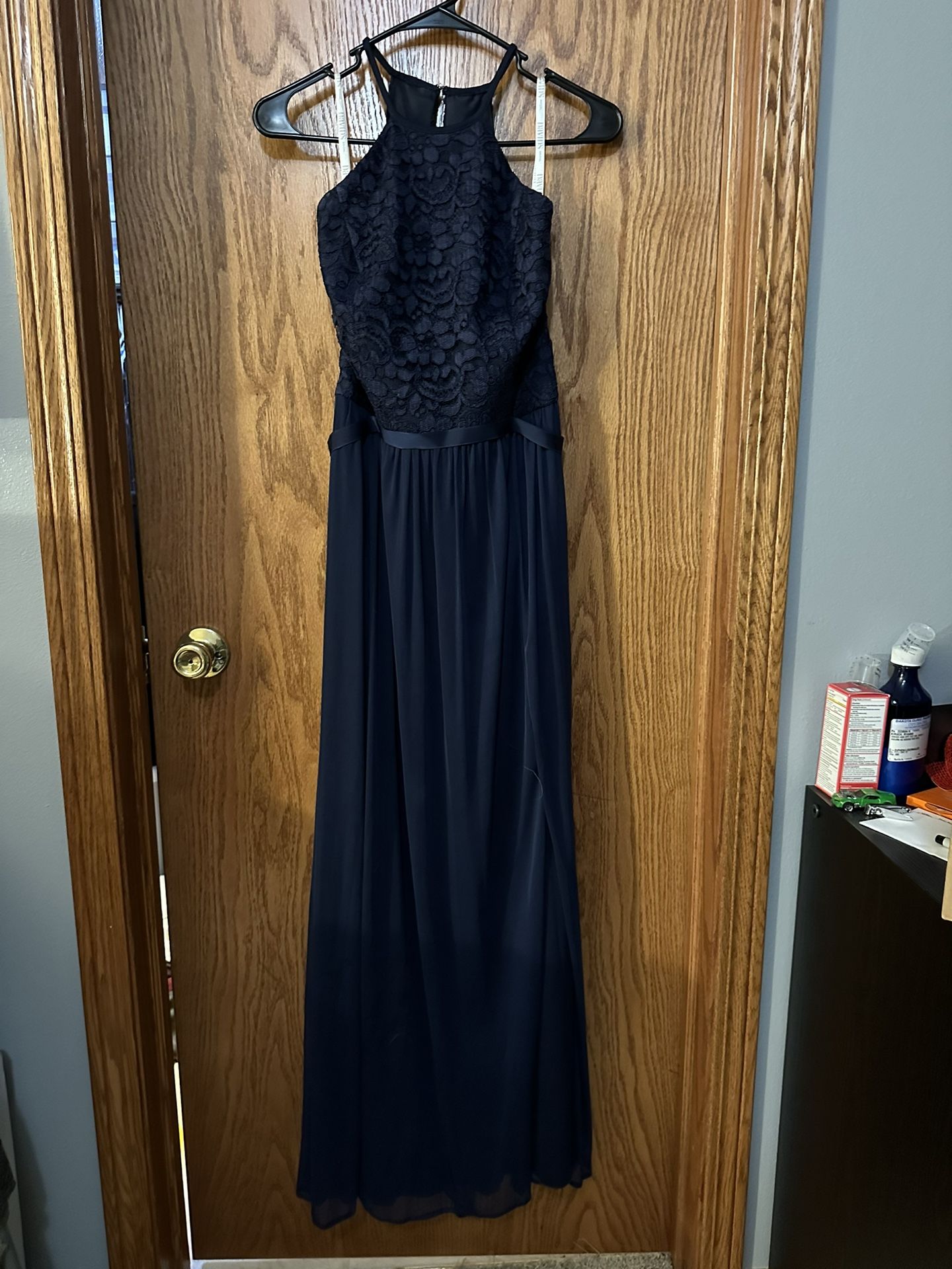 Navy Blue David’s Bridal Dress