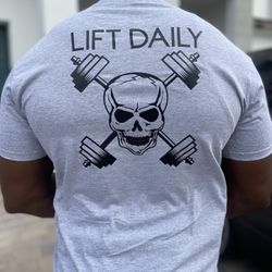 Lift Daily Skull & Barbell Tee