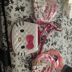 Kids hello kitty back pack n purse