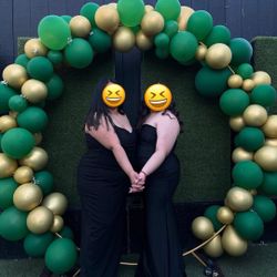 Gold Metal Round Balloon Arch kit