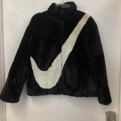 Nike Sportswear Faux Fur Jacket Size: S Womens 