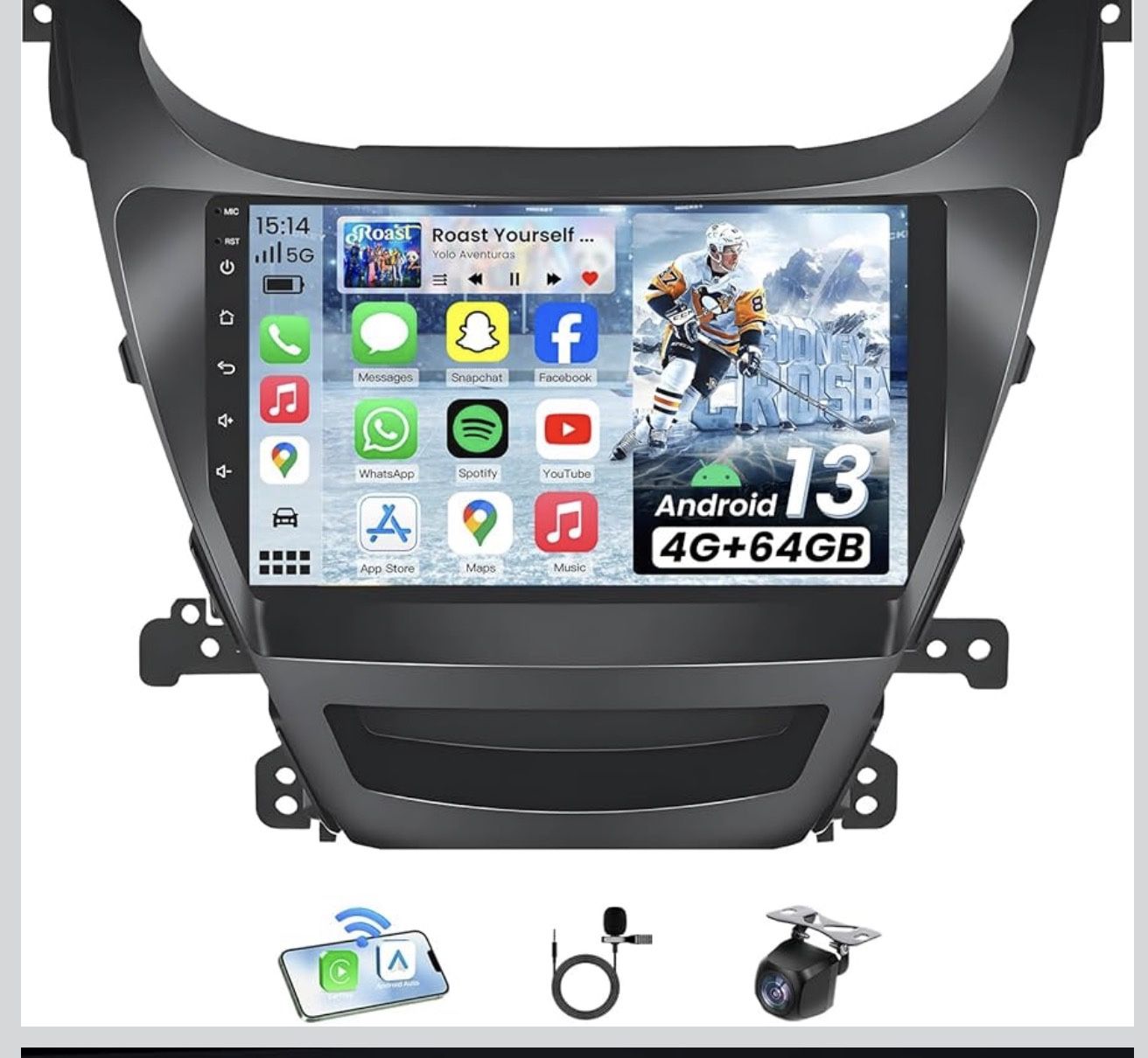 Car Radio Hyundai Elantra CarPlay Bluetooth Android Backup Camera New