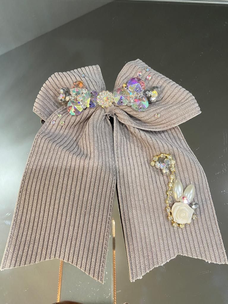 Girls Rhinestone Hair Bow Pink Moño Para Niñas