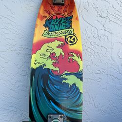 Vintage 2013 California Kryptonics 36" Longboard Skateboard Heat Wave.