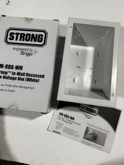 In Wall Recessed Low Voltage Box White 