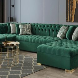 Sheffield Luxury Green Sectional

