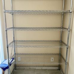 Wire Shelving w/ 6 Shelves. 48” X 72” X 18”