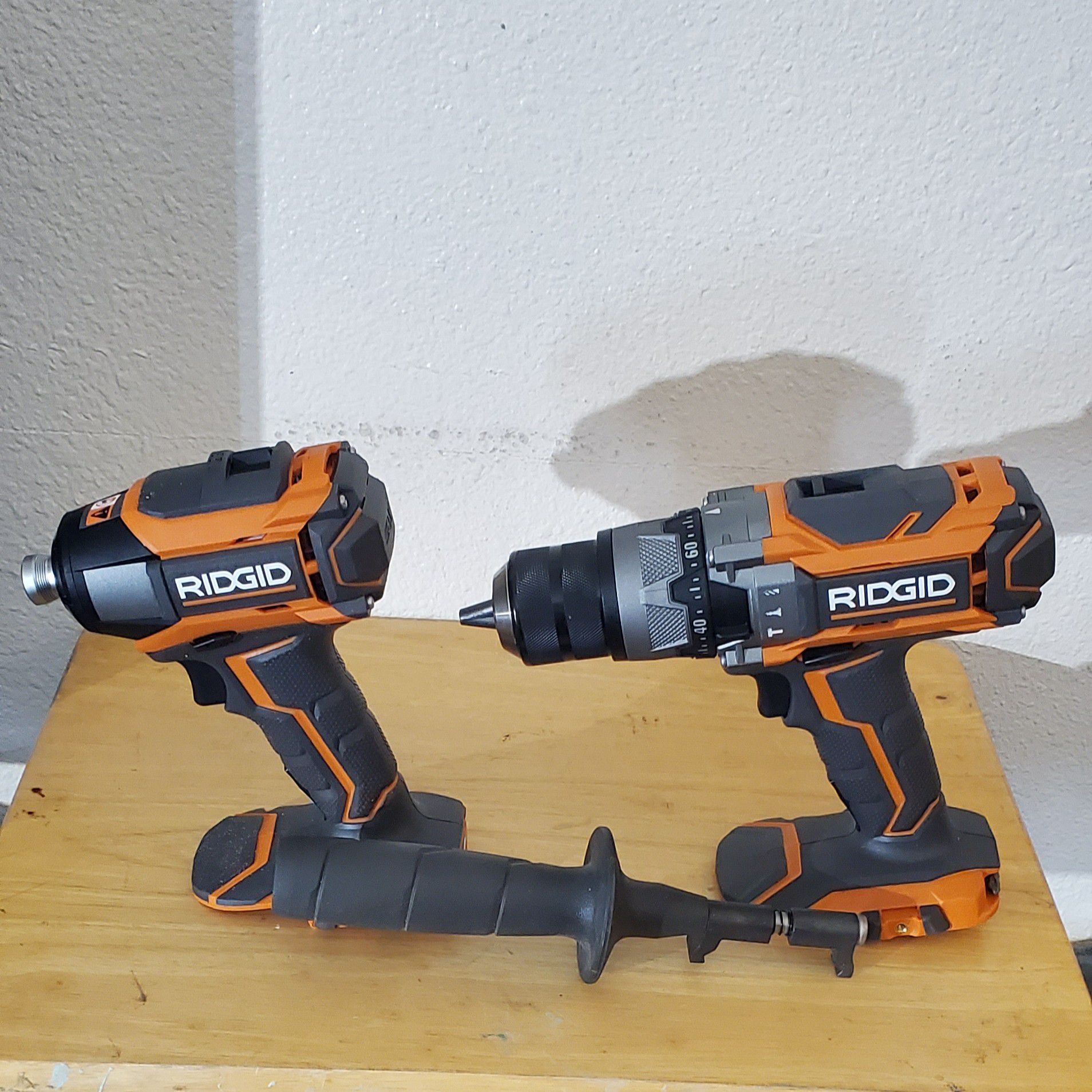 RIDGID 18-Volt Lithium-Ion Cordless Hammer Drill and Impact Driver 2-Tool