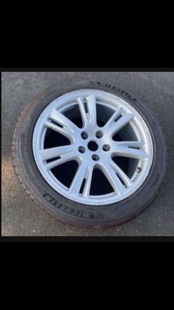 1 Only - 245/45zr19 5x4.72 5x120 Stock Split Spoke Tesla Model S X Bmw Wheel Rim With New Michelin Pilot Sport 4 90% Treads Tire 2023 DOT!!!!!!!!!!