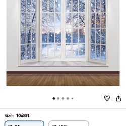 Winter backdrop 10ftx8ft  photography prop