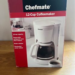 Coffeemaker - Chefmate 12-cup coffeemaker - New in box