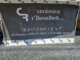 3 Boxes Of Blue Tile