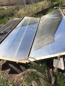 Free Double Glass Tinted Patio Door & Closet Door Mirrors