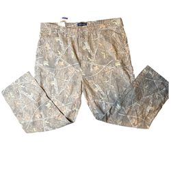 Aéropostale Men's Camo Canvas Carpenter Pants XXL Straight Leg Cotton Pockets