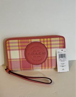 New Coach Plaid Wallet