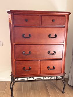 Beautiful Vintage Solid Wood Tall Dresser