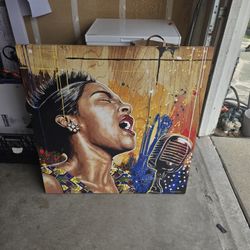 Billy Holiday Painting (Canvas Print)