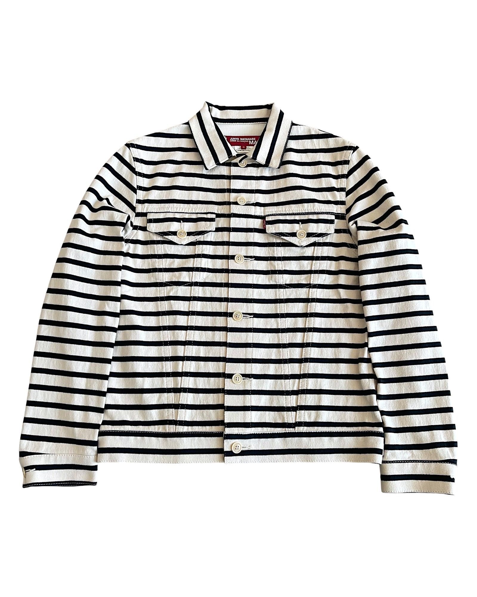 Junya Watanabe x Levi’s SS11 Border Stripes Cotton Trucker Jacket Small Medium 