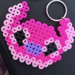 Perler Beads Stitch Angel Keychain 