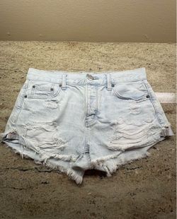 Women’s American Eagle Distressed Denim Jean Shorts Size 8