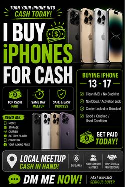💰 CASH FOR iPHONES 📱 | iPhone 13–17 |