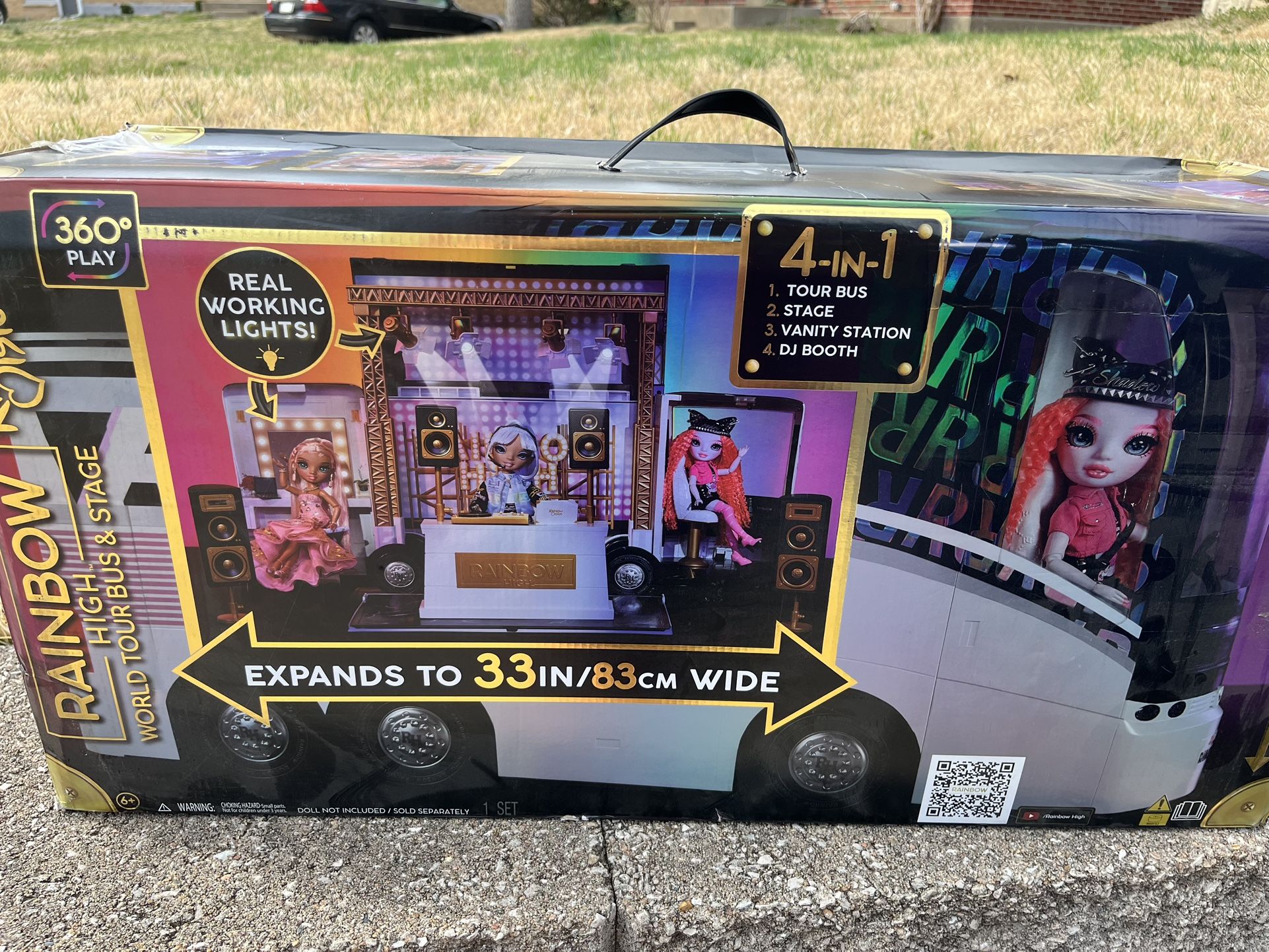 Never Opened: Rainbow High Doll Tour Bus