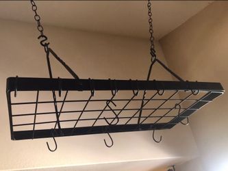 Hanging Black Iron Pot Rack