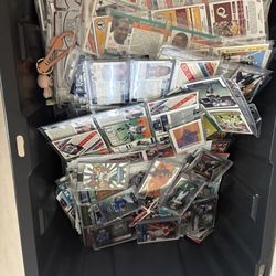 Big Box Of Old And New Football Cards