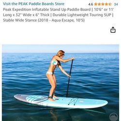 Peak Expedition Inflatable Stand Up Paddle Board |in Excellent Condition  